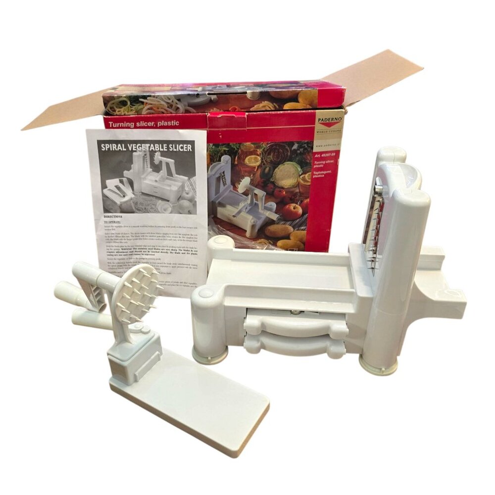 Paderno World Cuisine Vegetable Spiralizer Turning Slicer With Box CM2127